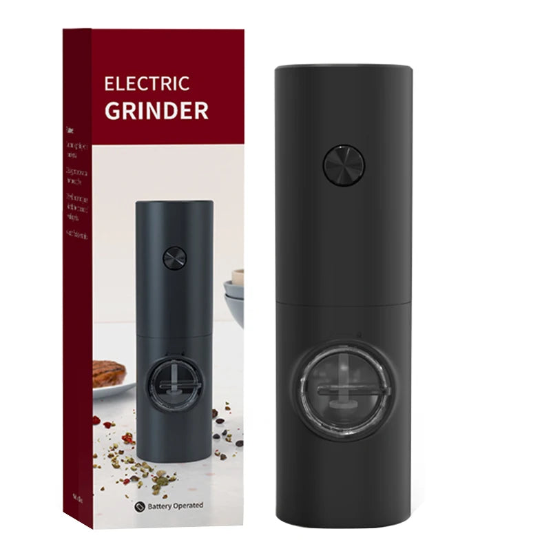Electric Salt and Pepper Grinder Set with Adjustable Coarseness and Base