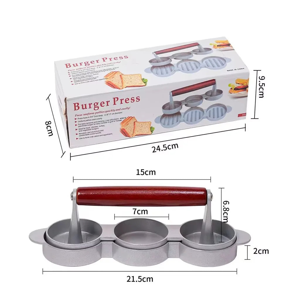 Aluminum Hamburger Patty Maker for BBQ and Grill