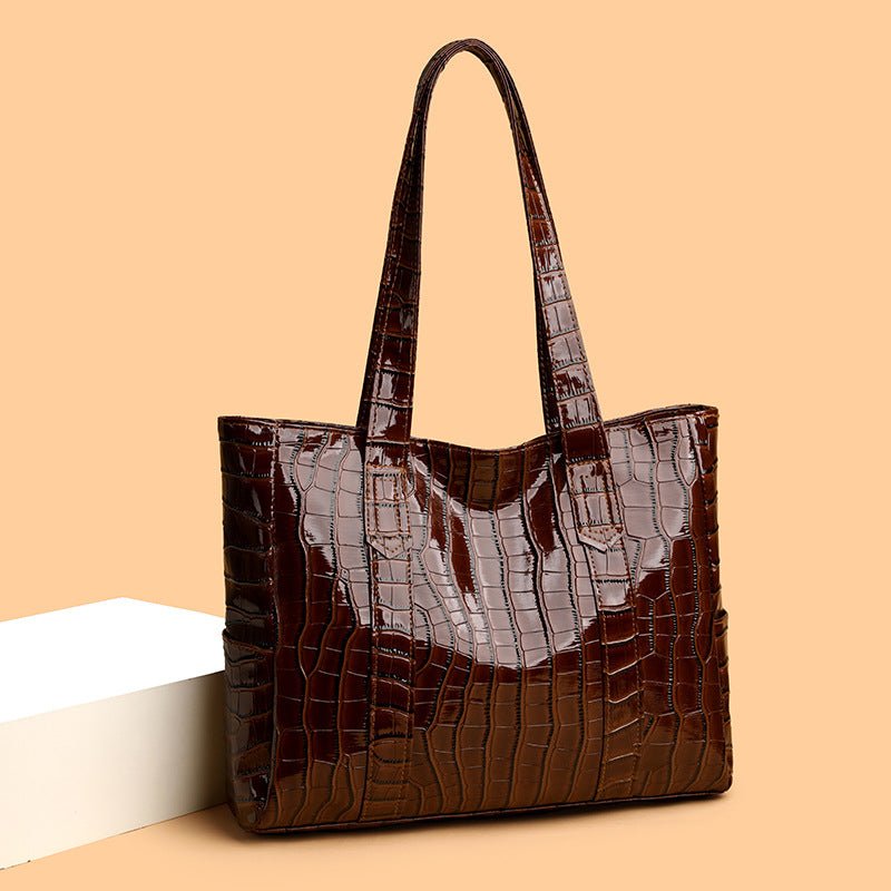 Ava Structured Croc Tote - The Stuff Dept