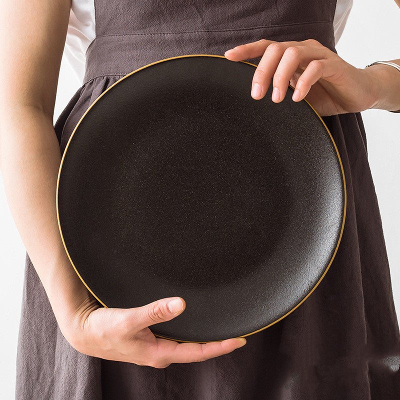Black Ceramic Tableware Plate Bowl Fruit Plate Phnom Penh - The Stuff Dept