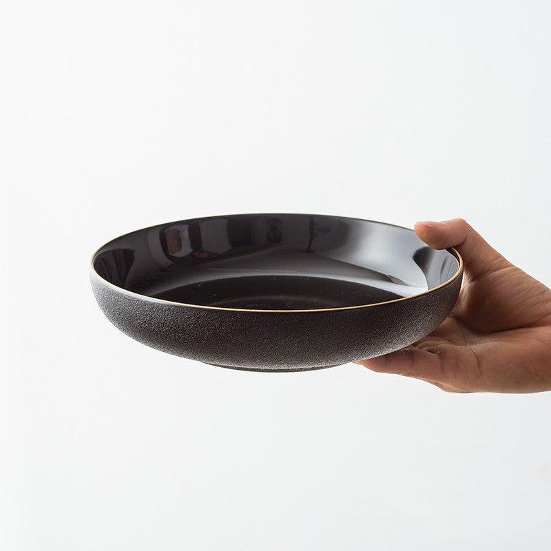 Black Ceramic Tableware Plate Bowl Fruit Plate Phnom Penh - The Stuff Dept