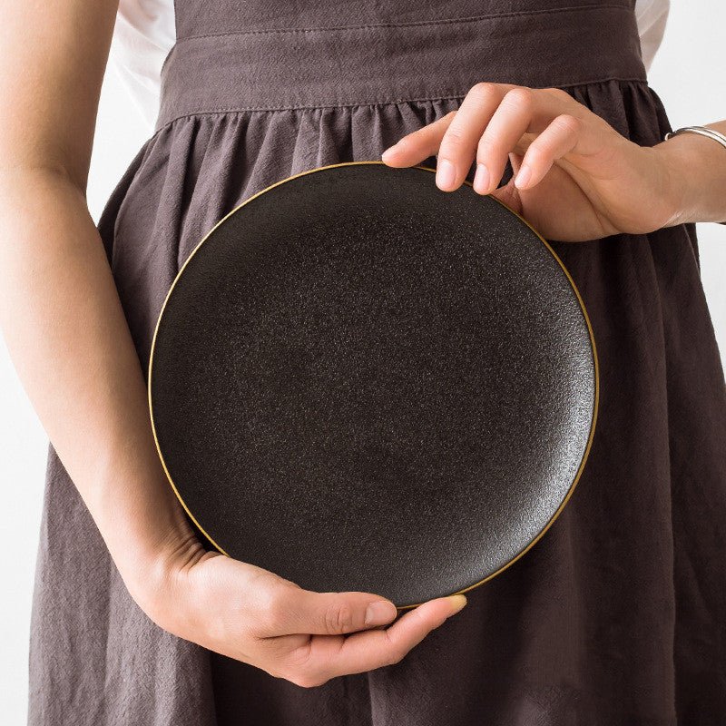 Black Ceramic Tableware Plate Bowl Fruit Plate Phnom Penh - The Stuff Dept