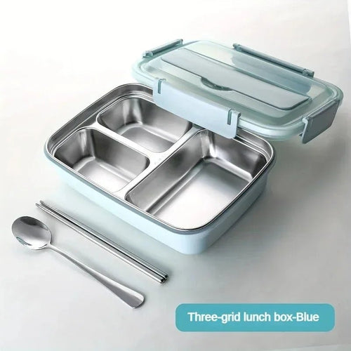 Leak-Proof Stainless Steel Compartment Bento Lunch Box - The Stuff Dept