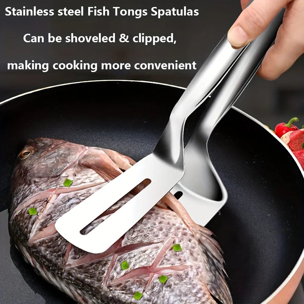 Locking Stainless Steel Kitchen Tongs - The Stuff Dept