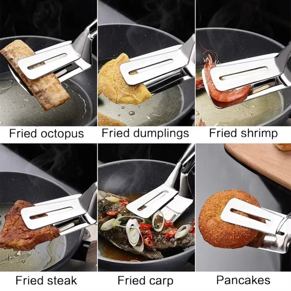 Locking Stainless Steel Kitchen Tongs - The Stuff Dept