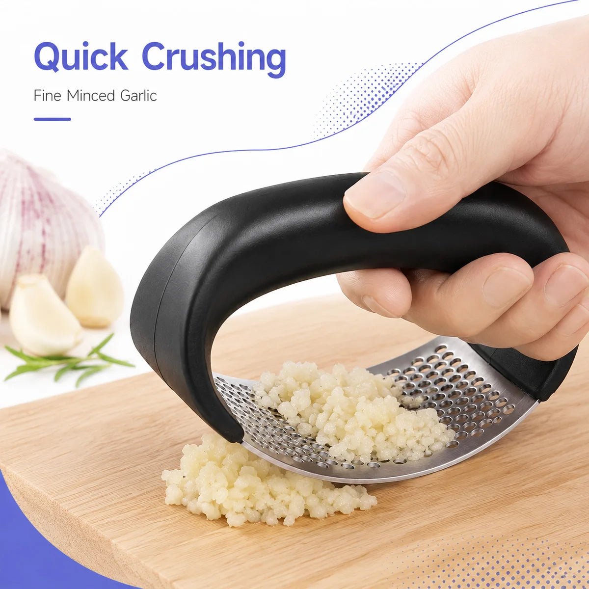One-Touch Garlic Press & Mincer Combo - The Stuff Dept