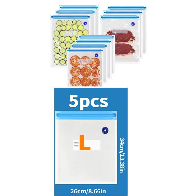 Portable Handheld Vacuum Sealer for Food Storage with 50 Vacuum Seal Bags to Prevent Cross Contamination - The Stuff Dept