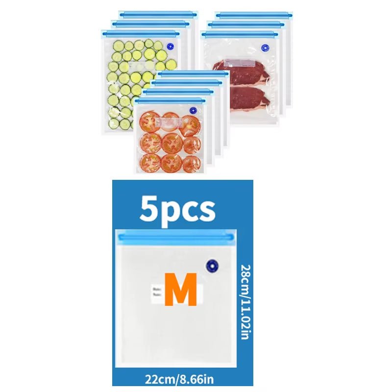 Portable Handheld Vacuum Sealer for Food Storage with 50 Vacuum Seal Bags to Prevent Cross Contamination - The Stuff Dept