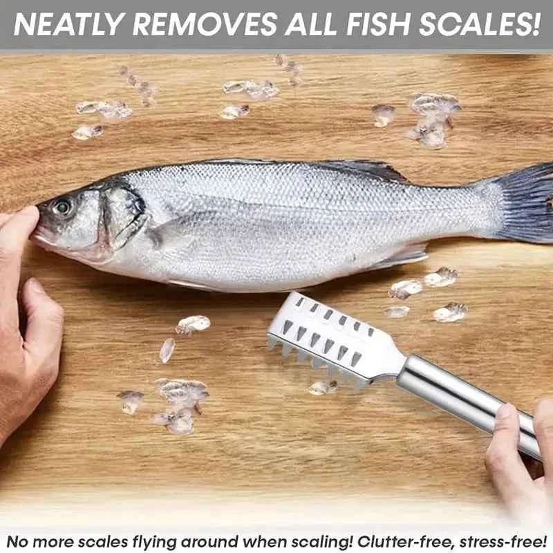 Versatile 23cm Kitchen Scraper with Non-Slip Handle for Fish, Ginger, and Vegetables - The Stuff Dept